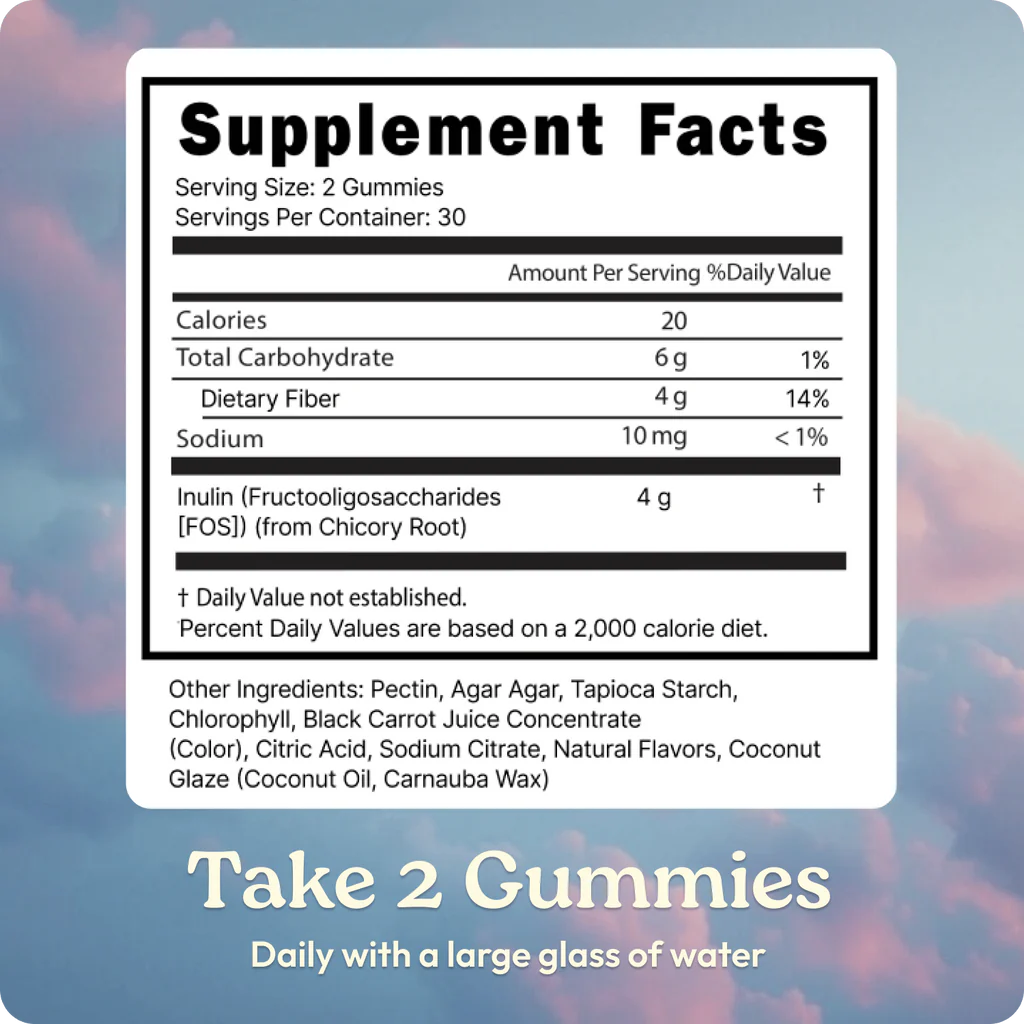Peachy Clean™ Sugar-Free Pre+Probiotic Fiber Gummies